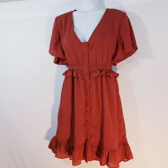 Women's Miami by Francesca's Dress Vintage Look Bu - Picture 4 of 8